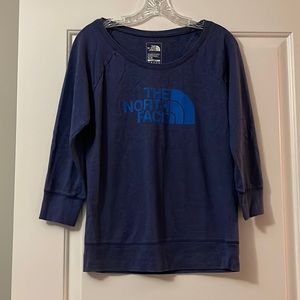 THE NORTH FACE Blue T-Shirt 3/4 Length Sleeves Sz M